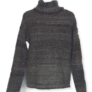 Max Studio turtle neck striped sweater, purple and grey variations, sz XS